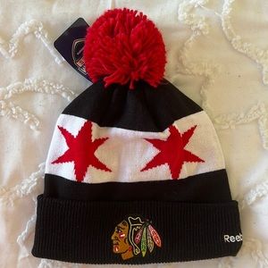 Blackhawks stocking cap hat